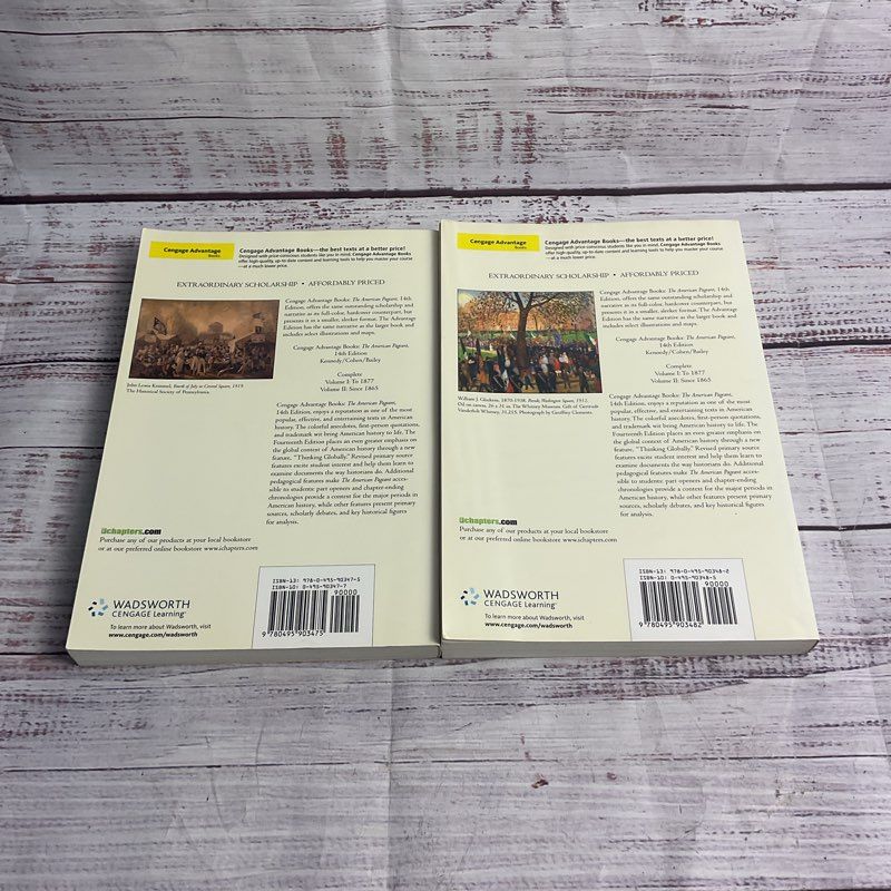 The American Pageant Volumes 1 & 2 Fourteenth Edition Paperback Textbook