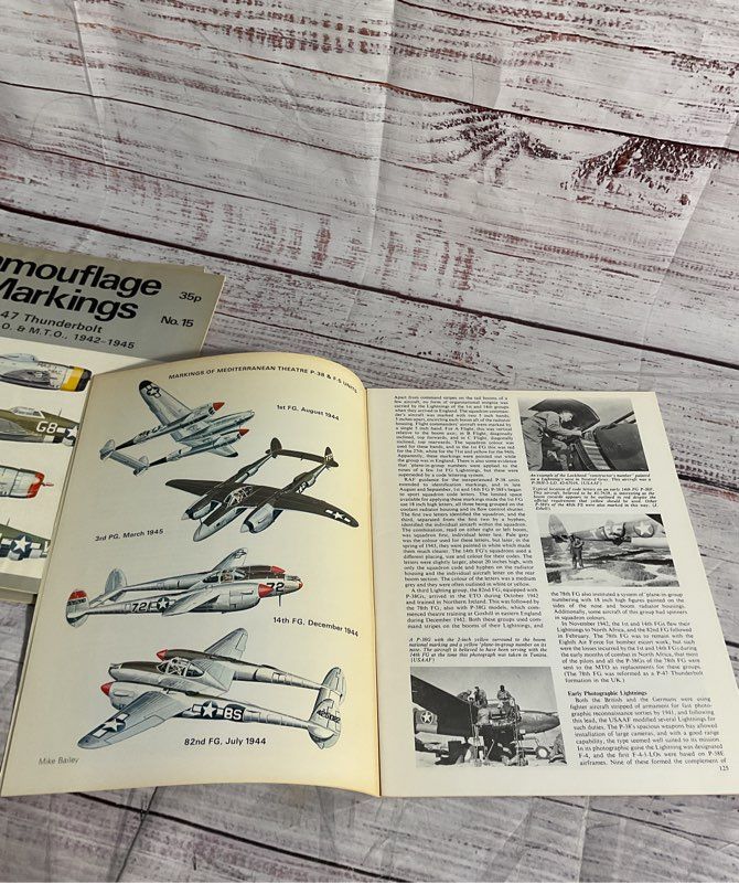 Lot Of 4 Vintage Airplane Camouflage & Markings N0. 13 15 17 18 Army Magazines