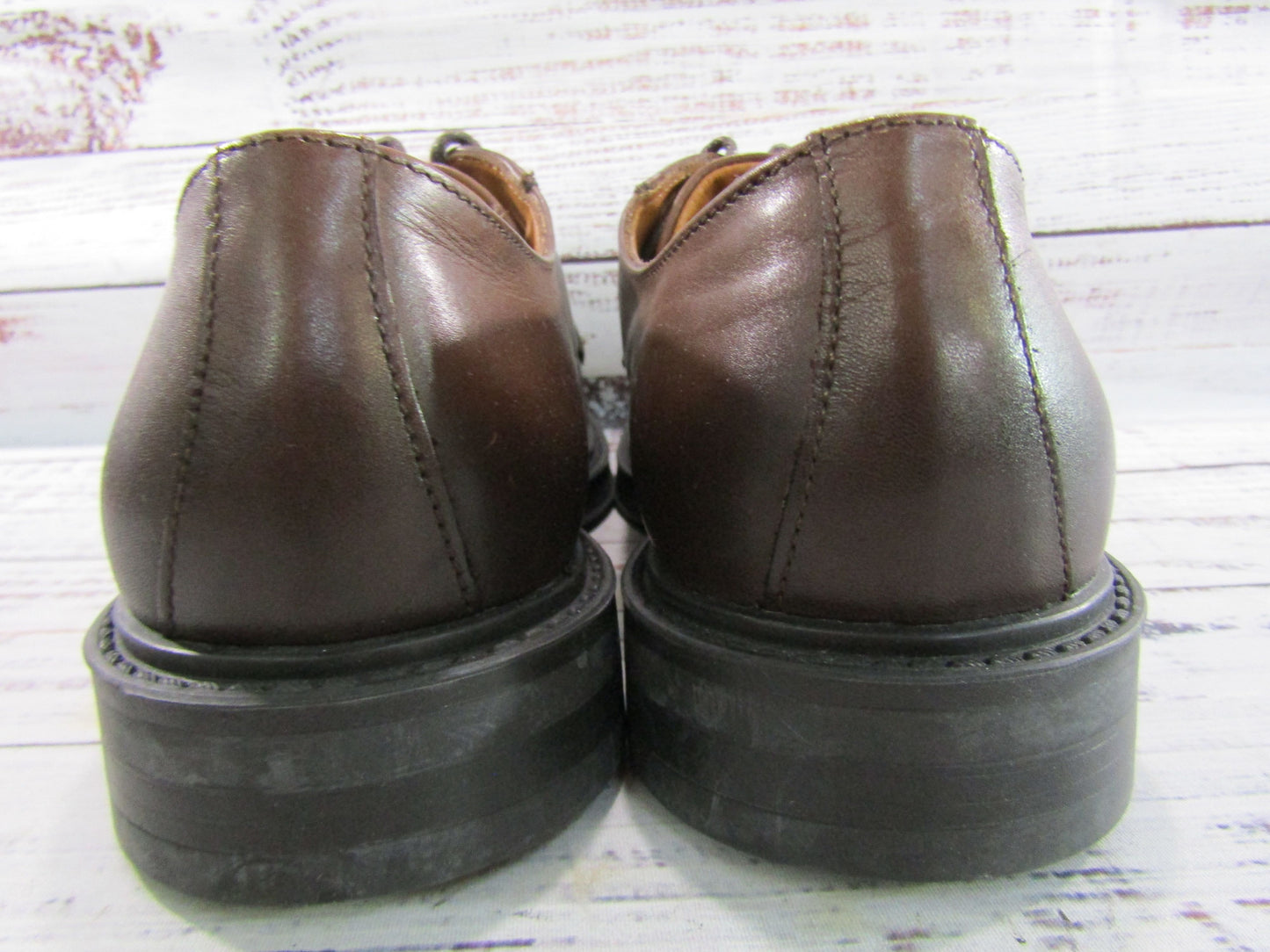 Bruno Magli Tyler Mens Brown Leather Split Toe Oxford Shoes Size 7 Made in Italy