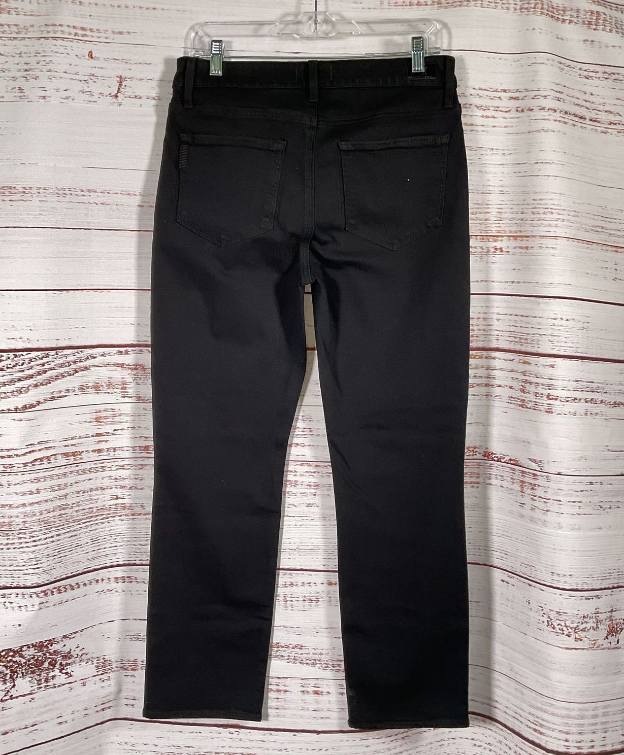 Paige Cindy High-Rise Slim Straight-Leg Cut Jeans Black 30