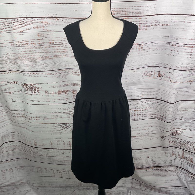 Ralph Lauren Black Knit Sleeveless Scoop Neck Wool Blend Mini Dress - Size 2