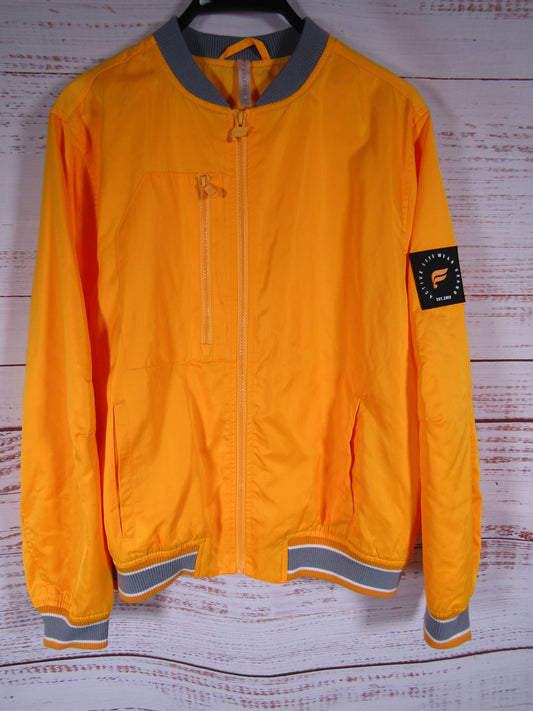 Fabletics Women's Orange Bomber Jacket Size XS