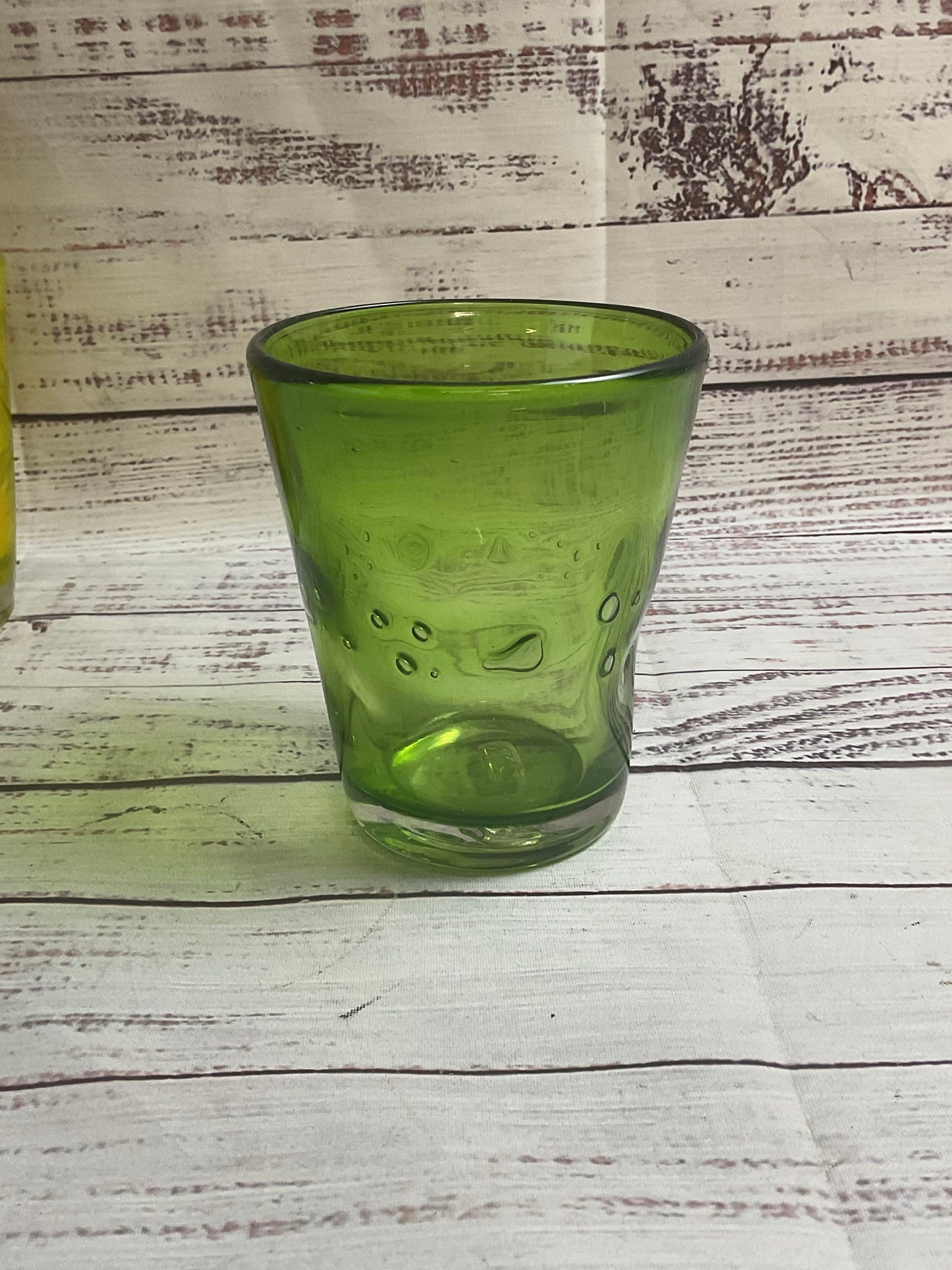 CTM Comtesse Set Of 2 Green And Yellow Glasses