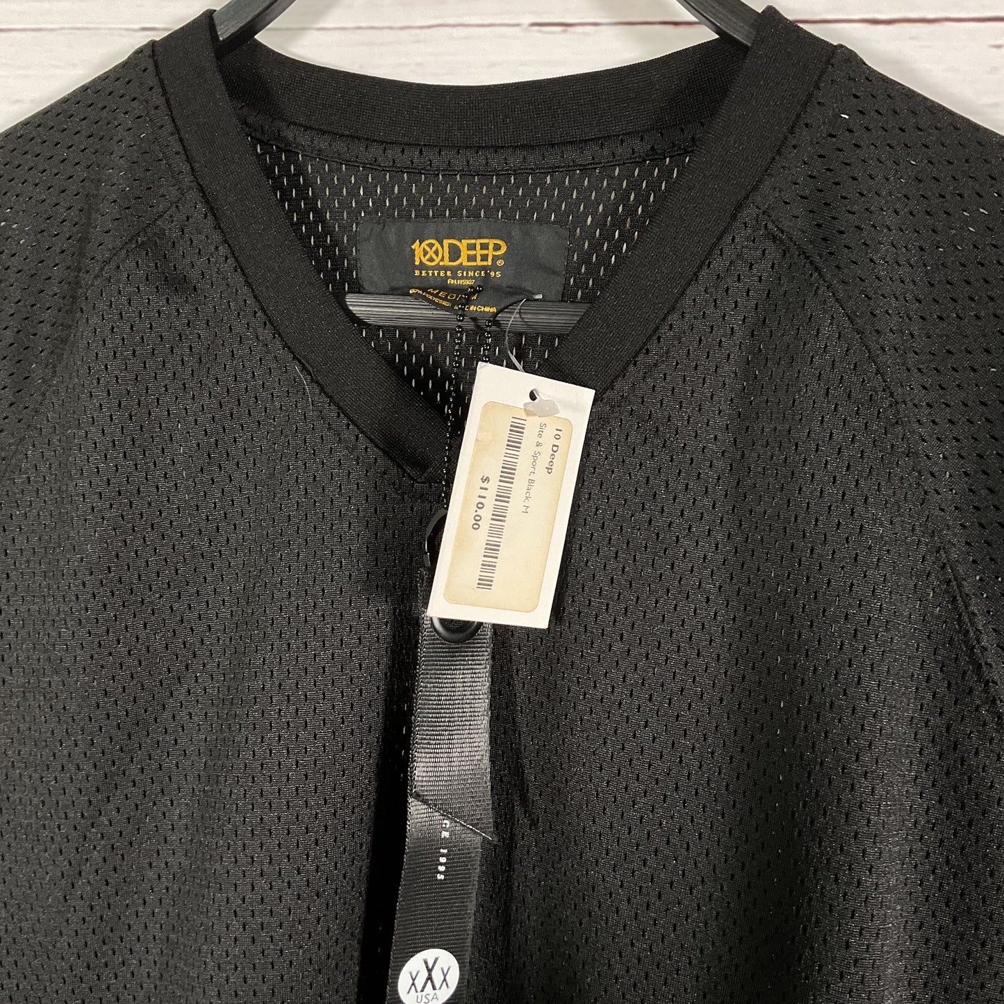 10Deep Site & Sport Black Reflective Long Sleeve Jersey - Size Medium