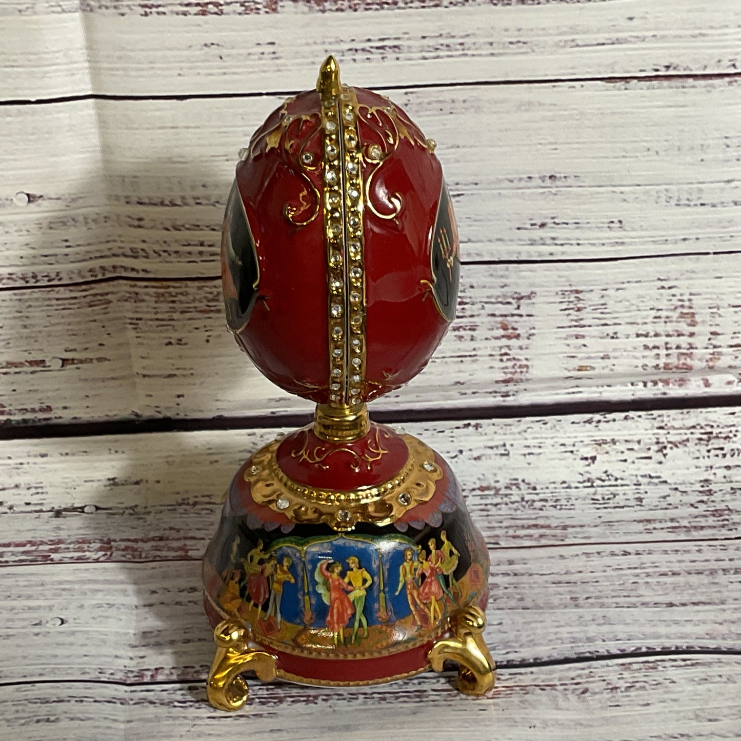 2004 ARDLEIGH ELLIOTT Porcelain The Nutcracker Ballet Musical Egg (WORKS!!!)