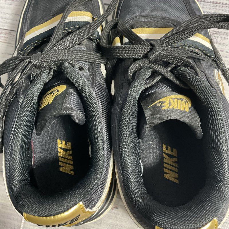 Nike Women's Vandal 2K Double Stack Sneakers Size 5.5 Black Gold A02868-002 VGC