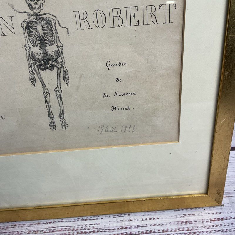 1833 "Bastien and His Accomplice Robert" French Print Signed Honore Daumier 14"