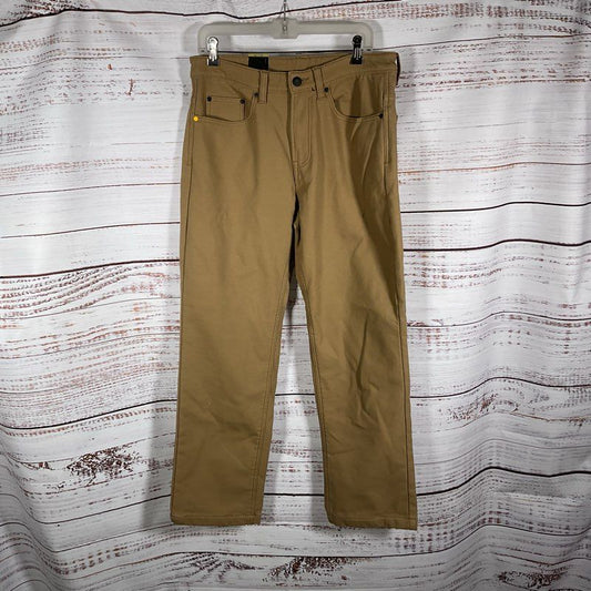 New w/ Tags CAT Light Brown Canvas Fleece Lined Work Pants - Size 32/30