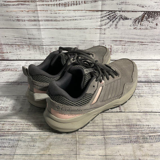 Columbia Plateau Venture Grey Suede Hiking Shoe Women's 8.5