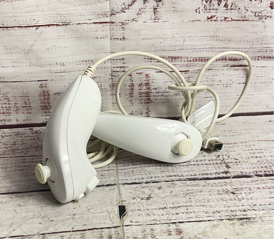 Nintendo Wii Steering Wheel Controller Set White