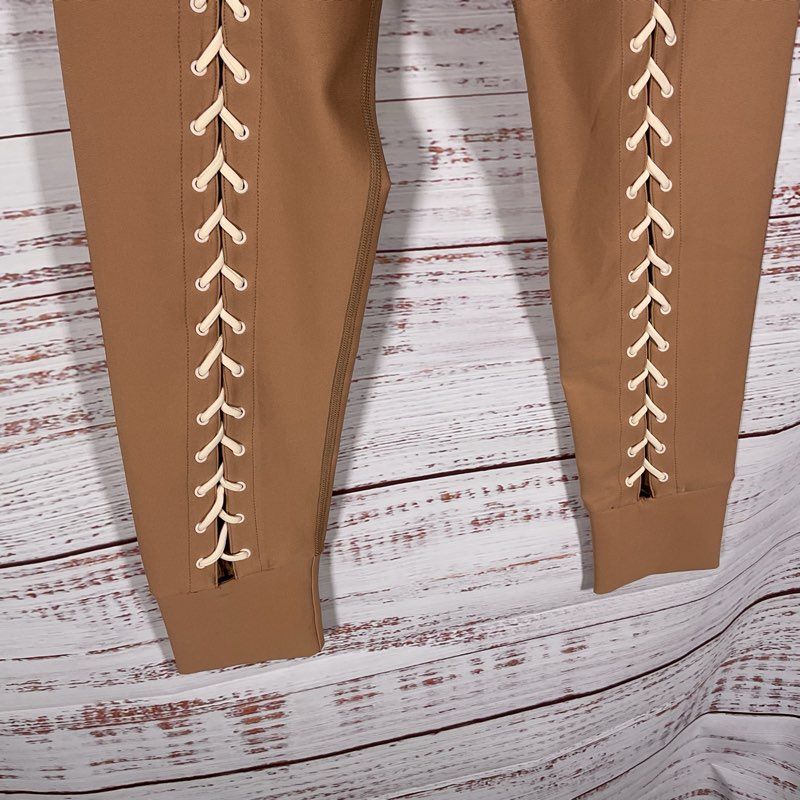 Jonathan Simkhai Carbon 38 Toasted Nut Brown Corset Leggings Size S