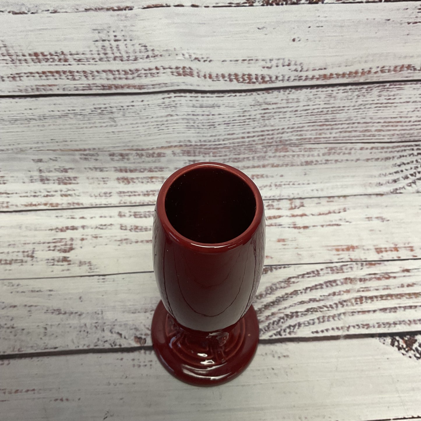 Vintage Fiestaware Cinnabar Burgundy Red Retired Bud Vase 6"