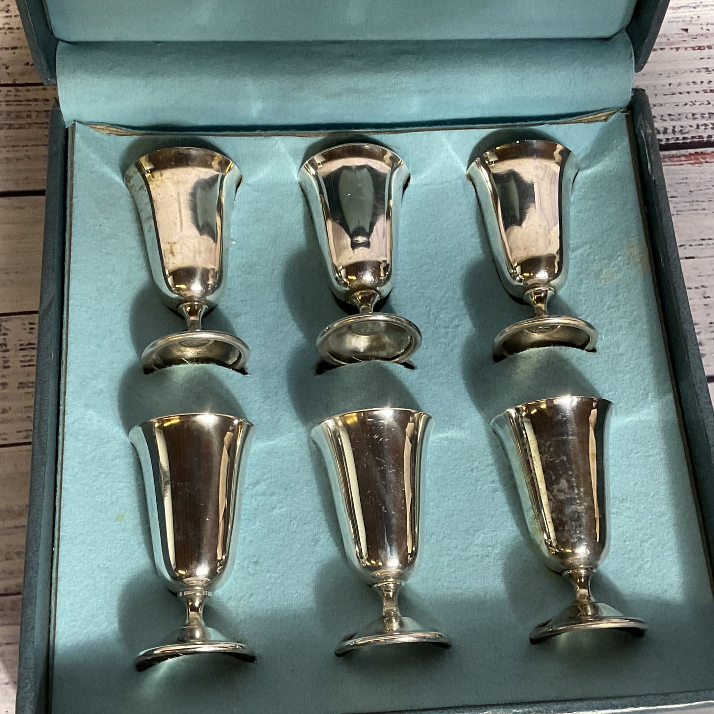 VTG. De UBERTI Italy Silver Plated Cordial Cups- Set of 6