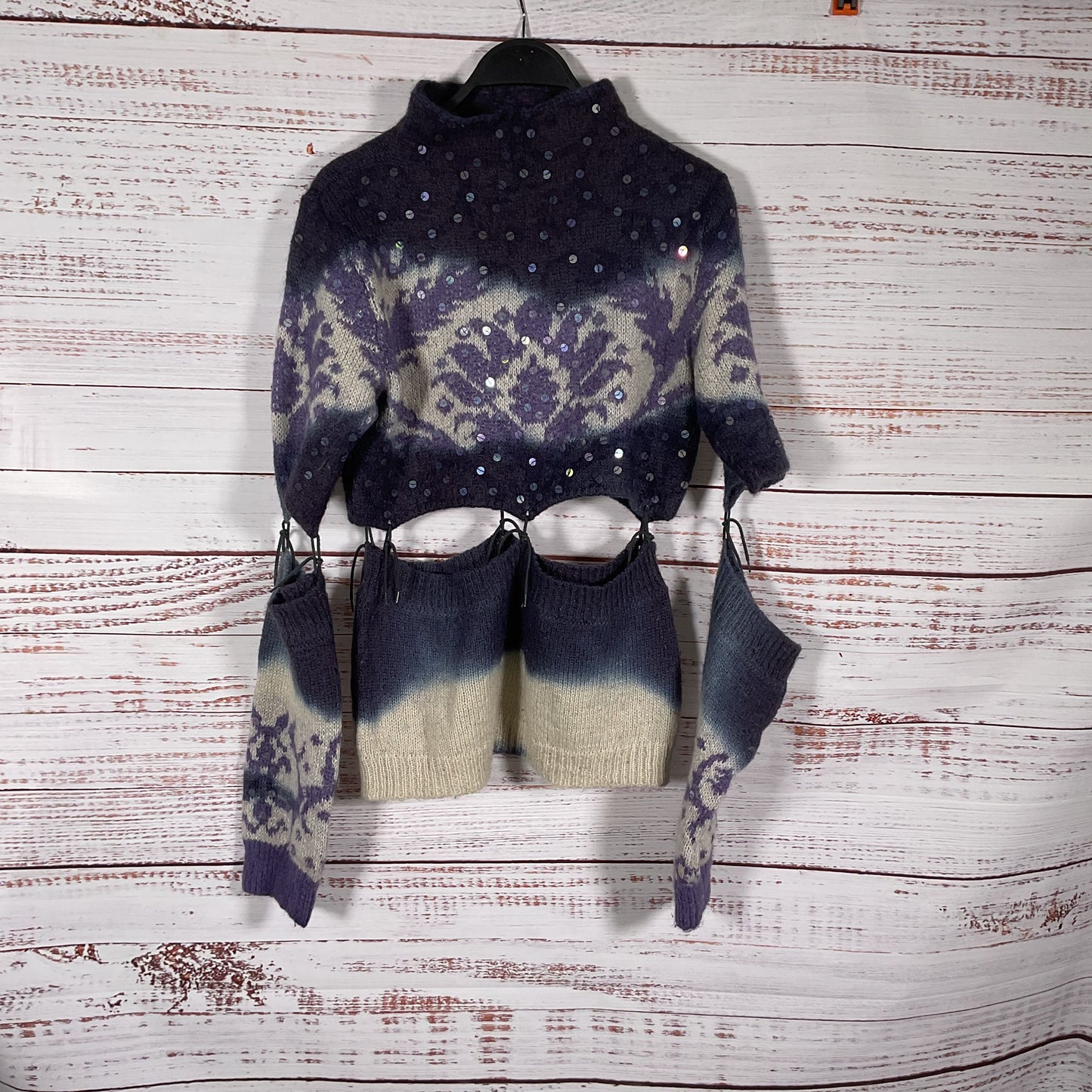 Sportmax Code By Max Mara Mohair Tied Panels Sweater - Size XL