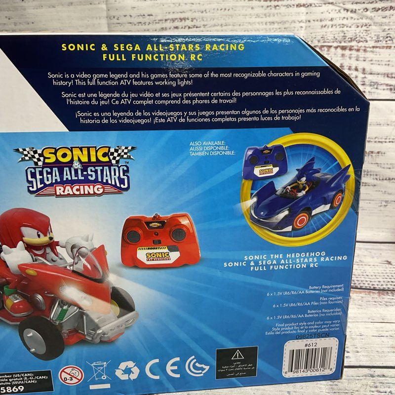 NEW Sonic The Hedgehog Sega All Stars Racing Knuckles The Echidna R/C Car