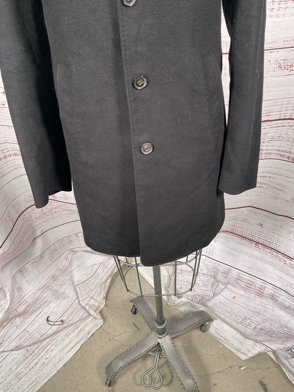 John Varvatos Women's Fleur-de-lis Inner Pattern Black Cotton Blend Jacket 44