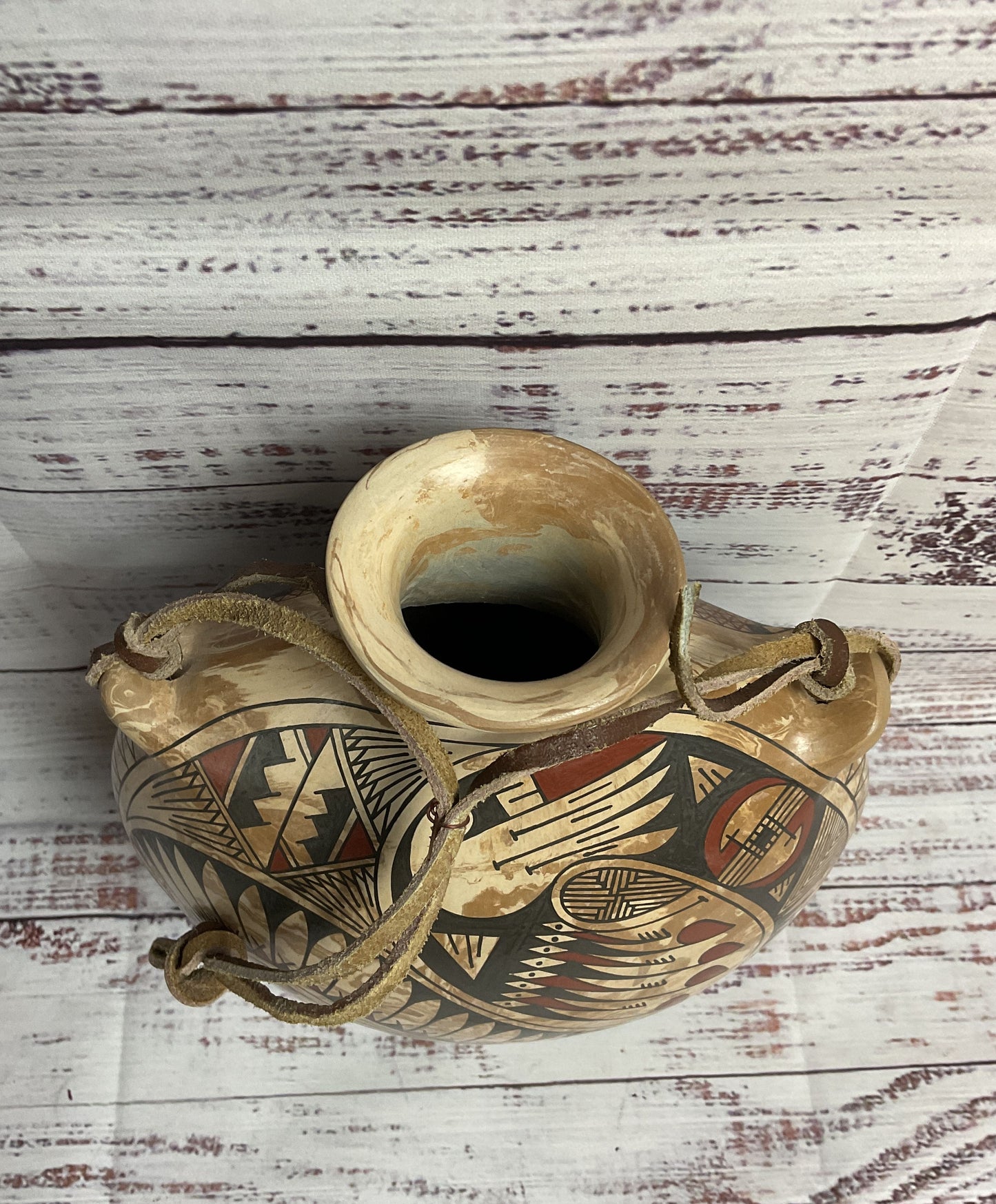 Hand Made Pottery Mata Oritz Water Vase Signed. Lupe and Rey Rodriguez
