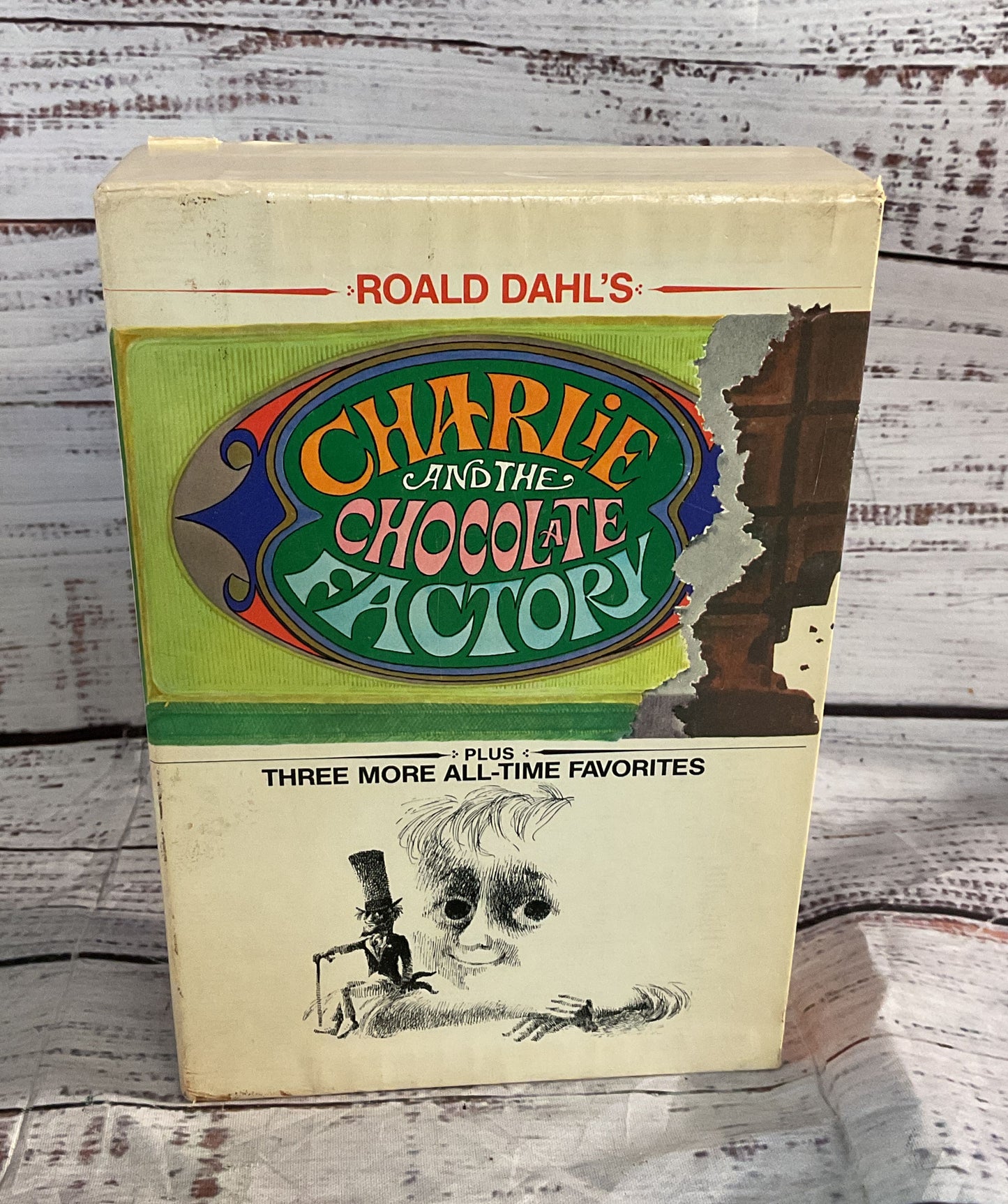 Charlie & The Chocolate Factory Plus 3 Additional By Roald Dahl Vintage Book Set