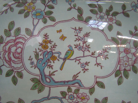 Adams Singapore Bird Floral Bird Motif Ironstone Serving Platter Made in England
