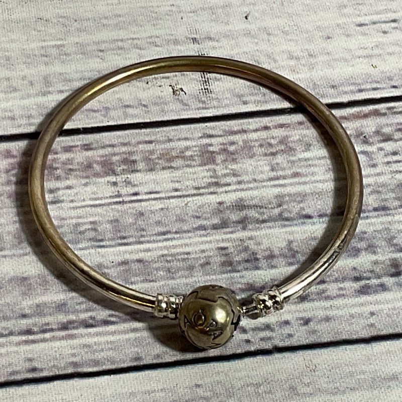 PANDORA Sterling Silver 925 Ale 7.5" Bangle Bracelet- 8.42g