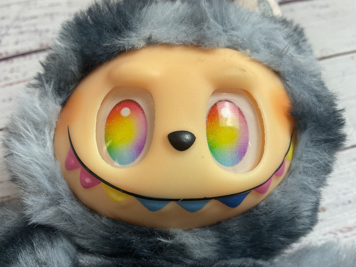 Popmart Labubu 'Big Into Energy' Rainbow Teeth Keychain
