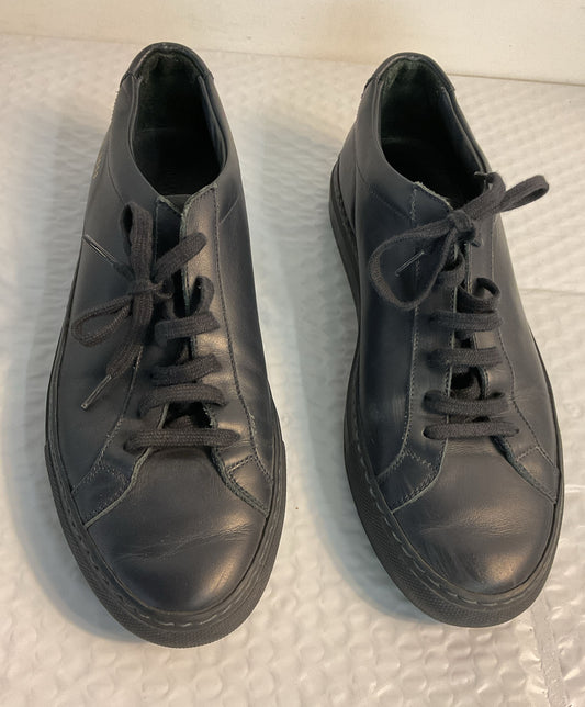 Woman by Common Projects Achilles Low Top Navy Blue Leather Sneaker 8.5