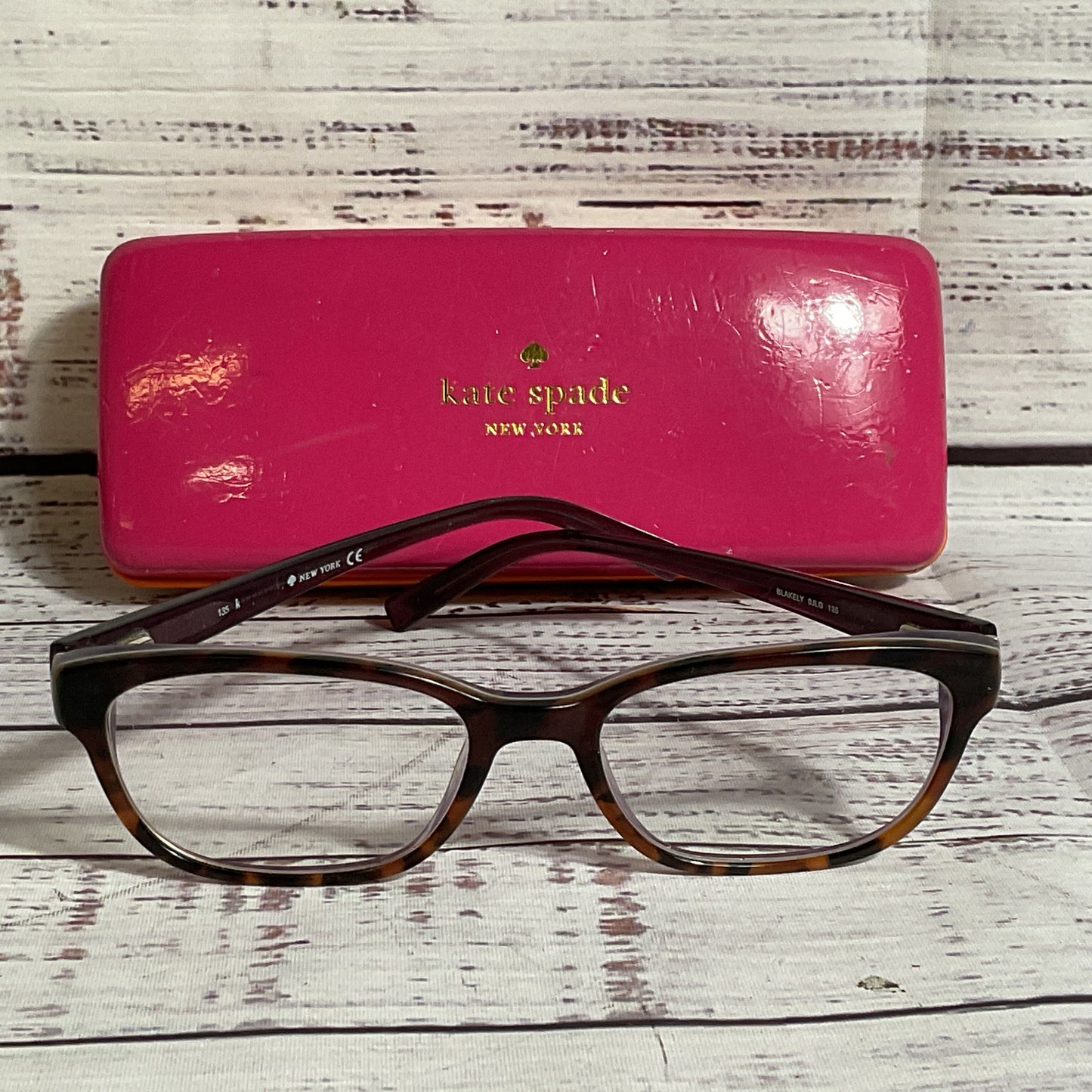 KATE SPADE Blakely Tortoise Purple Women's Eyeglasses 50[ ]17 135 FRAMES ONLY
