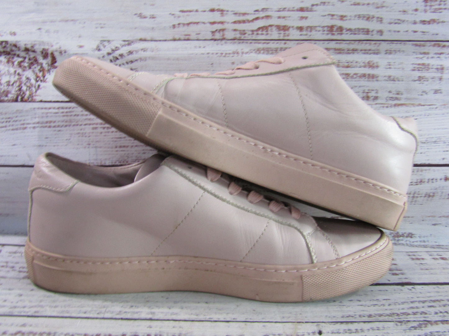 The Greats Brooklyn Women's Blush Pink Leather Low Top Sneakers 9 Made in Italy