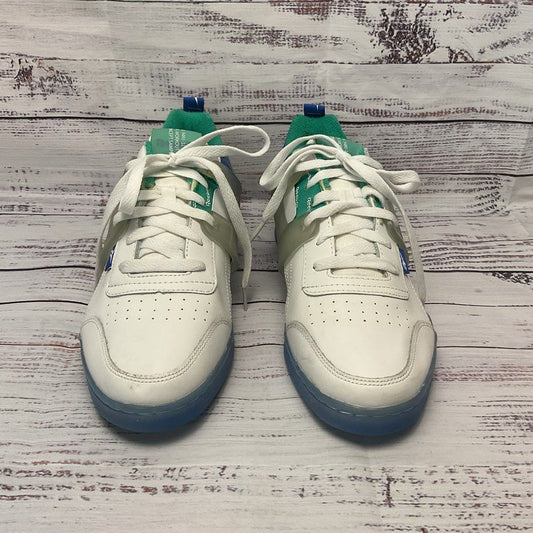 Reebok Workout Plus ATI White Humble Blue Sneaker Athletic Shoe Men Size 10.5