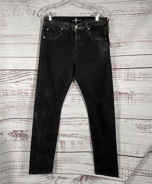7 For All Mankind Denim Adrien Jeans Black Marble 32/32