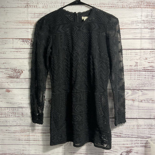 Isabel Marant X H&M Black Cotton Blend Lace L/S Back Zip Blouse - Size 6