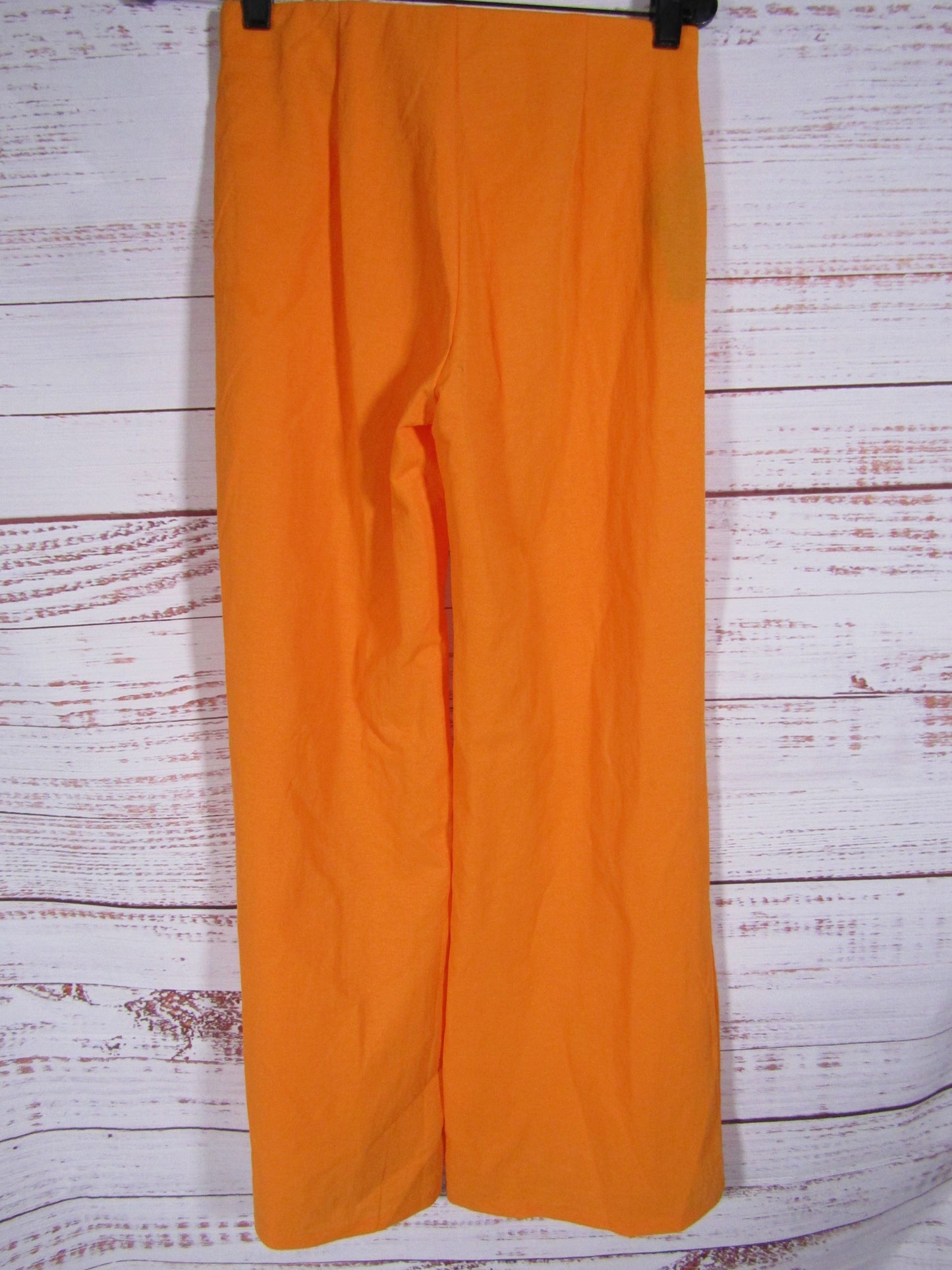 Mango Women's Orange Cotton Blend Tank Top Wide Leg Pants Set Size XS