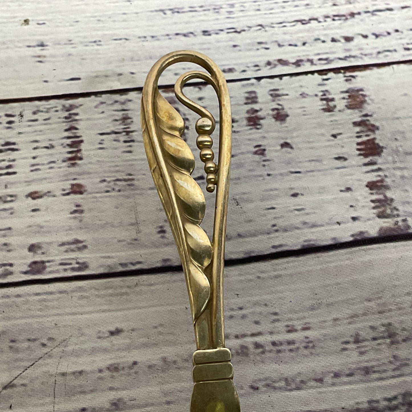 VTG. GEORG JENSEN Denmark Sterling Silver #42 Ornamental 7.75" Pie Knife- 66g