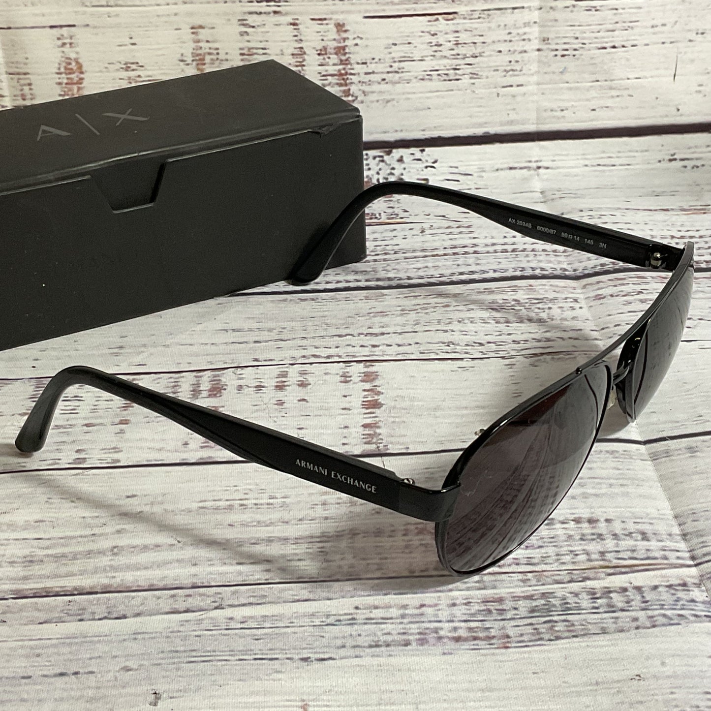 ARMANI EXCHANGE AX2034S Men's Black Aviator Sunglasses 59[ ]14 145 (FRAMES ONLY)