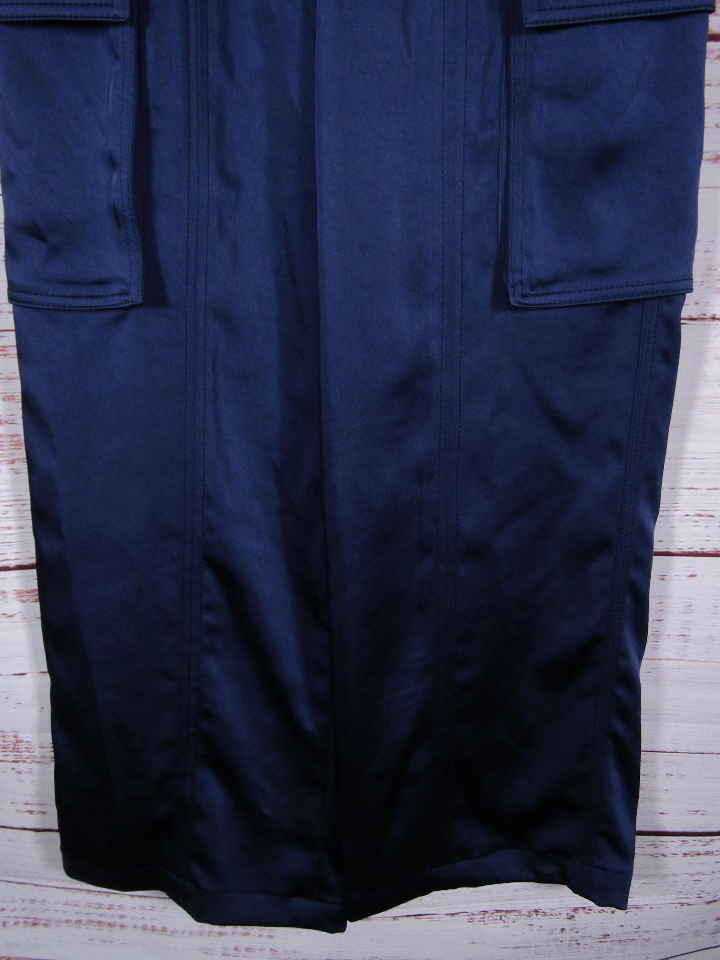 A.L.C. Bryan Women's Navy Blue Satin Cargo Pants Size 00