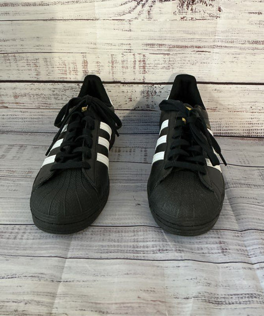 Men's Adidas Superstar Black Sneaker Size 10