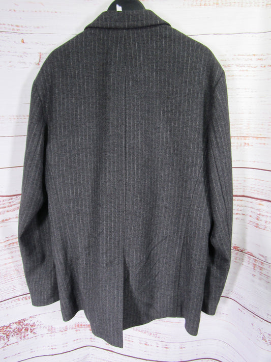 Hugo Boss Men's Gray Wool Blend Herringbone Blazer Jacket Size 42R