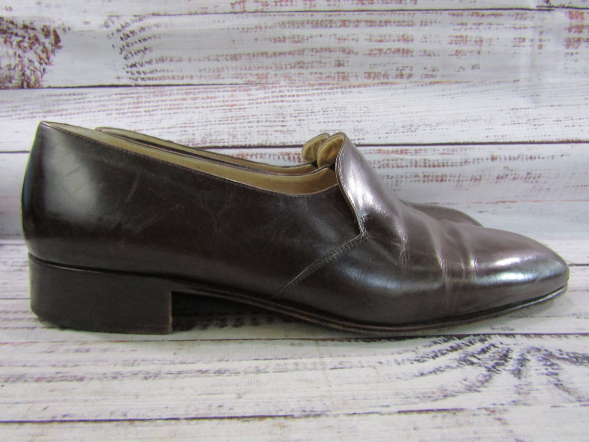 Vintage Mauri Men's Brown Leather Loafers Size 7.5 Made in Italy