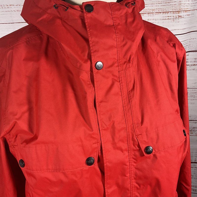 The North Face Jenison Red Fixed Hood Waterproof Windbreaker Jacket - Size Large