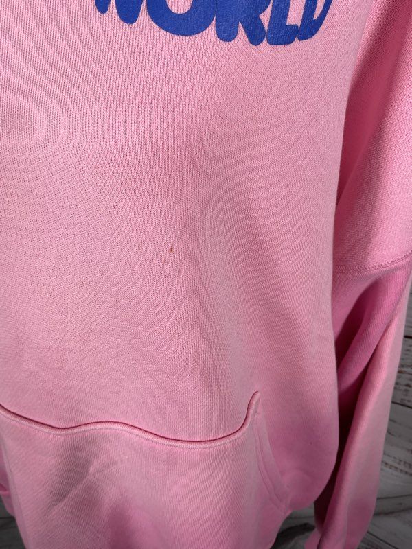 Women's Elwood Good World Logo Pink Pullover Hoodie Size M