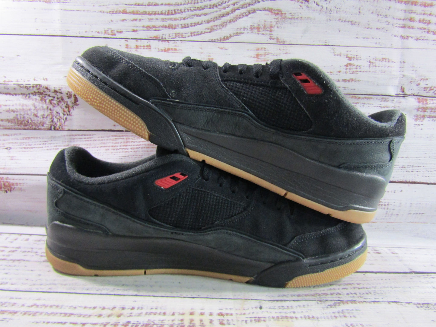 Nike Jordan Flight Court Men's Black Suede Low Top Sneaker Size 13 HF3255-001