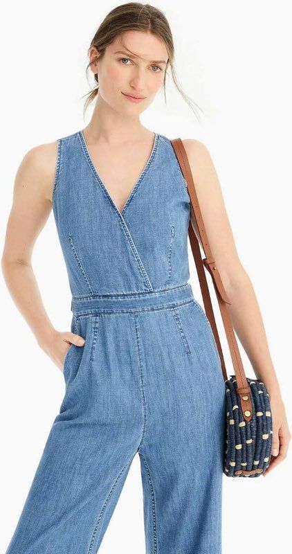 Women's Point Sur Blue Denim Jumpsuit Size 00 Retail $150