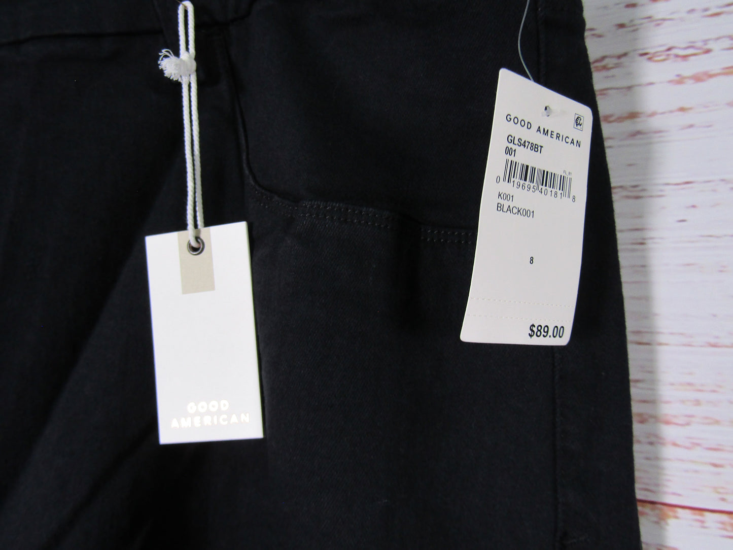 Good American Good Legs Women's Black Straight Jeans Size 8