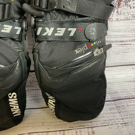SWANY Tri-Plex Men's Leather/Nylon Winter Sports Mittens Gloves Insulated- SZ L
