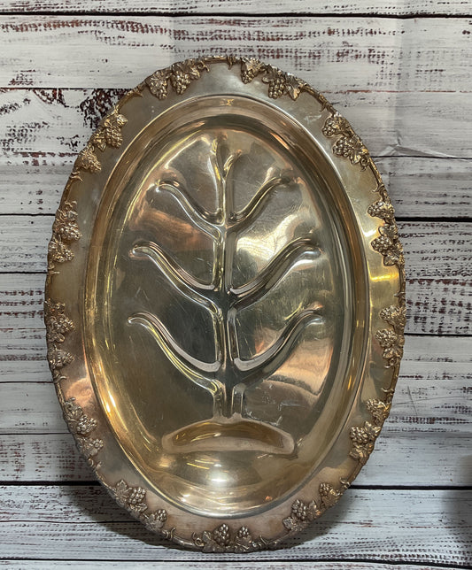 Vintage Crescent National International Silver Co Serving Trays Lot Of 3