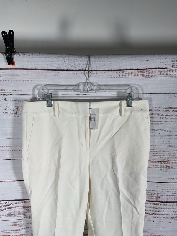 NWT Ann Taylor Factory Women's The Ankle Mid Rise Slim Leg Pants White Size 8-#2