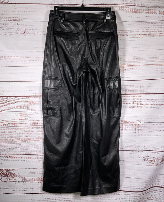 Wilfred Faux Leather Cargo Pants Black 2