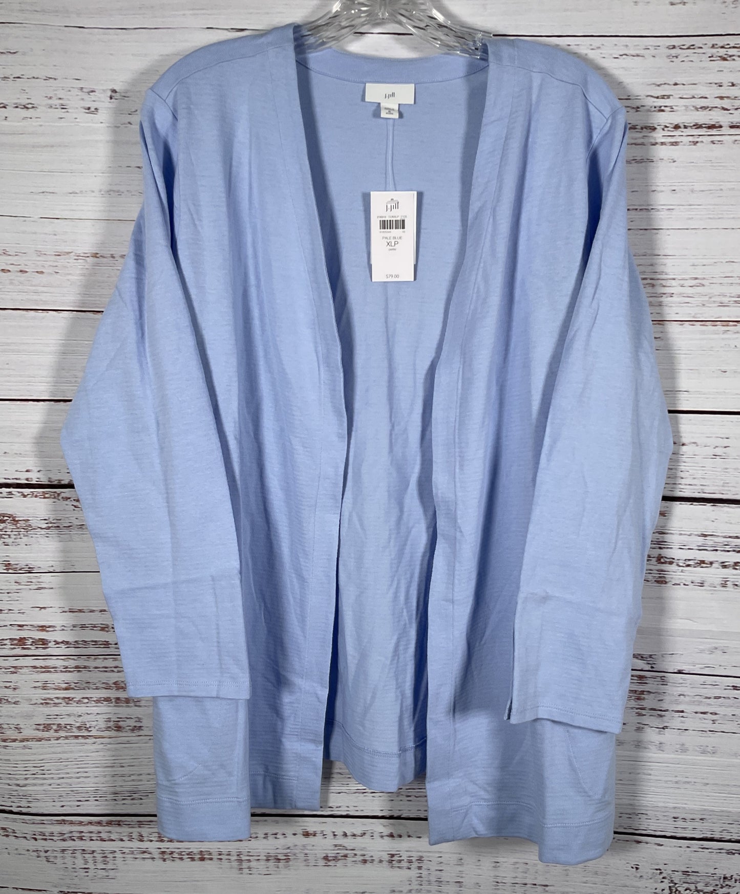 J. Jill Women's Pale Blue Cotton Open Cardigan Size XL Petite