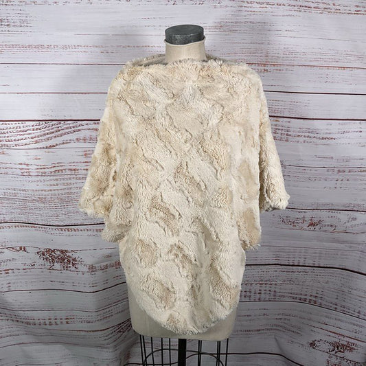 Vintage Donna Salyers Fabulous Furs Faux Ivory Mink Poncho - Size OS