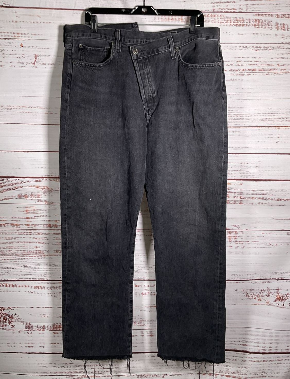 Agolde Arc Criss Cross Jeans Dark Gray 34